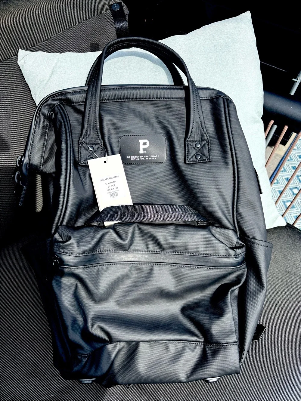 Black Travel Backpack Tote